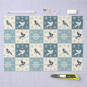 Blue Birds & Snowflakes Christmas Winter Decoupage Tissuepapier (Craft)