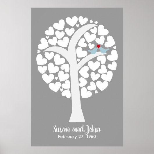 Blue Birds Wedding of Jubileum Gastwensen Poster (Voorkant)