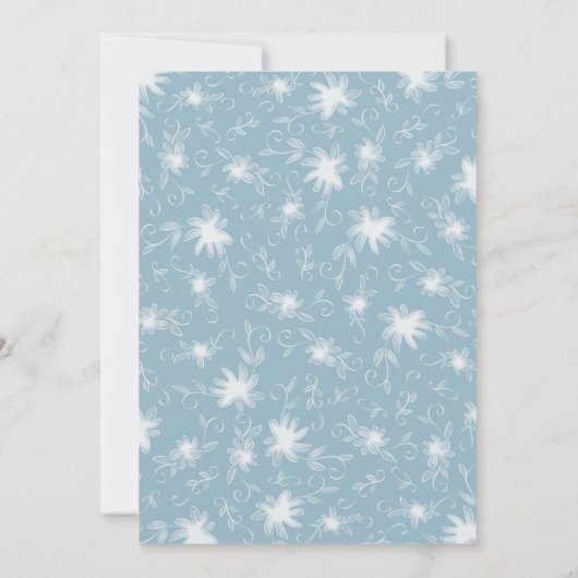  Blue Birth Announcement Boy Kaart (Achterkant)