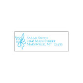  Blue Birth Announcement Boy Zelfinktende Stempel (Design)