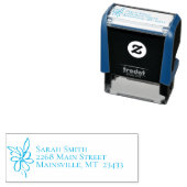  Blue Birth Announcement Boy Zelfinktende Stempel (In situ)