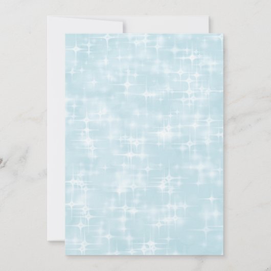 Blue Birthday 2e Schattigee Cup Cake Invitation Kaart (Achterkant)