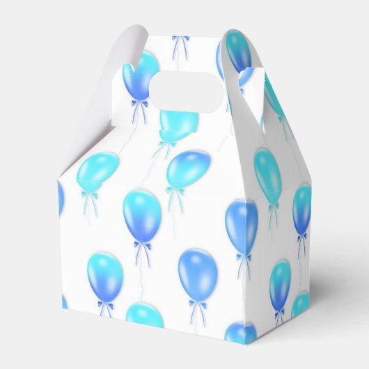 Blue Birthday Balloon doos Bedankdoosjes (Achterkant)