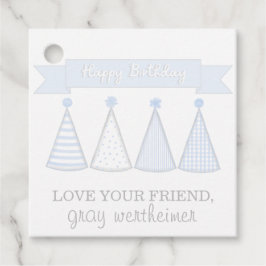 Blue Birthday Banner Pet Gift Label
