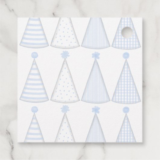 Blue Birthday Banner Pet Gift Label (Achterkant)