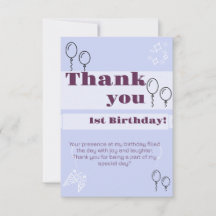 Blue Birthday bedankkaart