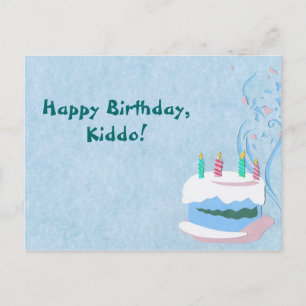 Blue Birthday Briefkaart