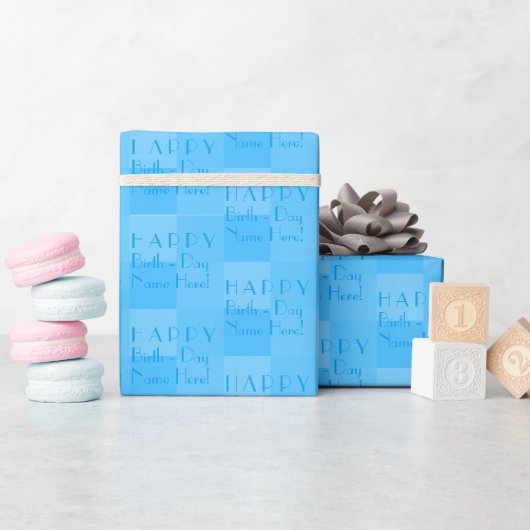 Blue Birthday  cadeaupapier (Baby Shower)