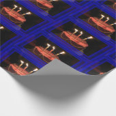 Blue Birthday Cake Cadeaupapier (Hoek)