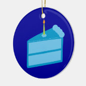 Blue Birthday Cake Keramisch Ornament (Links)