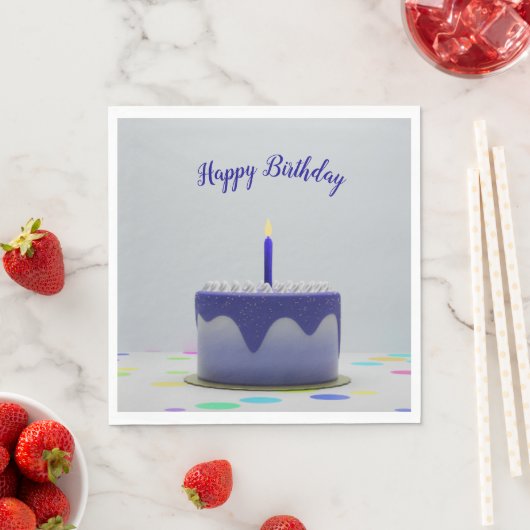 Blue Birthday Cake Servet (Insitu)
