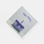 Blue Birthday Cake Servet (Hoek)