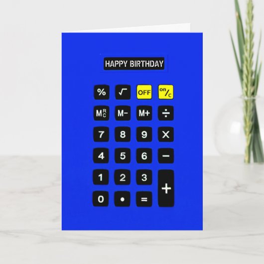 Blue Birthday Calculator Kaart (Voorkant)