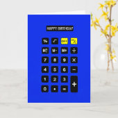 Blue Birthday Calculator Kaart (Gele Bloem)