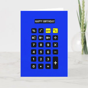 Blue Birthday Calculator Kaart