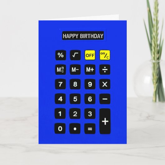Blue Birthday Calculator Kaart (Voorkant)