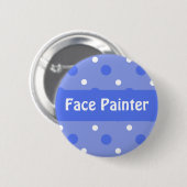 Blue Birthday 'Gezichtschilder' Identificatie Ronde Button 5,7 Cm (Voorkant /achterkant)