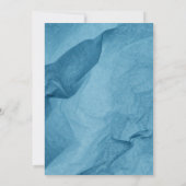 Blue Birthday Invitation Kaart (Achterkant)