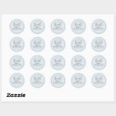 Blue Birthday Party Treat Favoriet Custom Ronde Sticker (Vel)