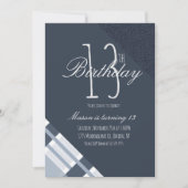 Blue Birthday Pset Denim Boys Dertigtal Party (Voorkant)