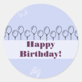 Blue Birthday stickers & labels (Voorkant)