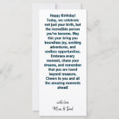 Blue Birthday Wish Kaart (Achterkant)