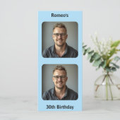 Blue Birthday Wish Kaart (Staand voorkant)
