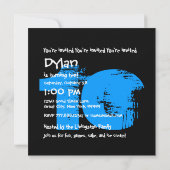 BLUE BLACK 10e verjaardag 10 jaar oud V02 Kaart (Achterkant)