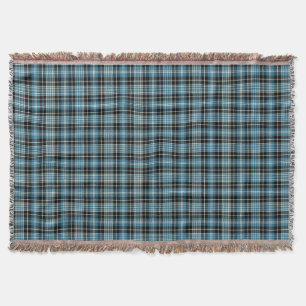Blue, Black and White Clark Clan Scottish Pset Deken