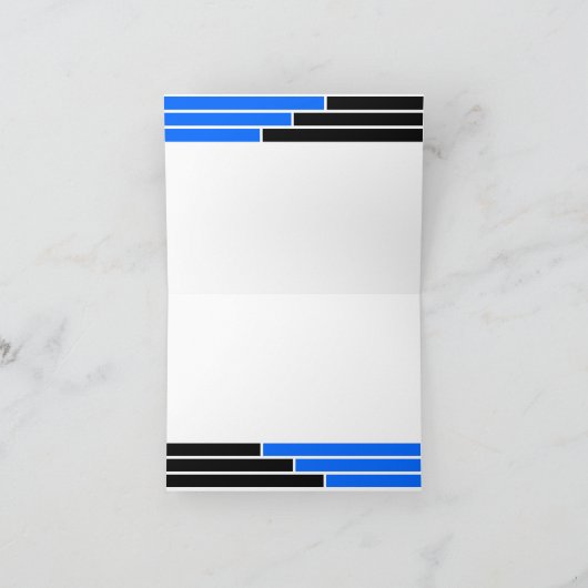 Blue & Black Bars Afstuderen Bedankt (Binnen)