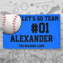 Blue Black Baseball Team Spirit