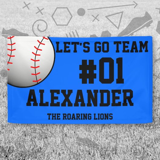 Blue Black Baseball Team Spirit Spandoek