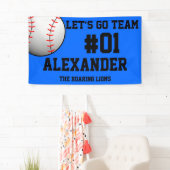 Blue Black Baseball Team Spirit Spandoek (Insitu)