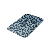 Blue Black Camo Abstract Patroon Badmat (Gekanteld)