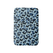 Blue Black Camo Abstract Patroon Badmat (Voorkant Verticaal)