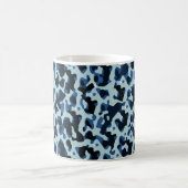 Blue Black Camo Abstract Patroon Koffiemok (Center)