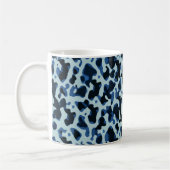 Blue Black Camo Abstract Patroon Koffiemok (Links)