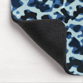 Blue Black Camo Abstract Patroon Muismat (Hoek)