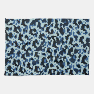 Blue Black Camo Pattern Theedoek