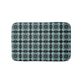 Blue Black Checker Argyle Pattern Badmat (Voorkant)