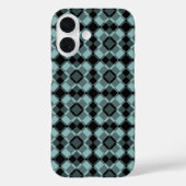 Blue Black Checker Argyle Pattern Case-Mate iPhone Case (Achterkant)