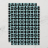 Blue Black Checker Argyle Pattern Kaart (Voorkant / Achterkant)