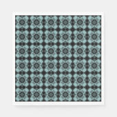 Blue Black Checker Argyle Pattern Servet (Voorkant)