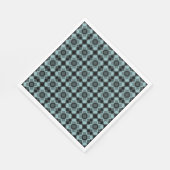 Blue Black Checker Argyle Pattern Servet (Hoek)