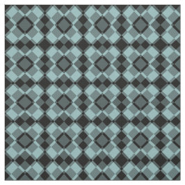 Blue Black Checker Argyle Pattern Stof