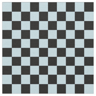 Blue & Black Checkerboard Stof