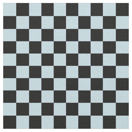 Blue & Black Checkerboard Stof (Close Up)