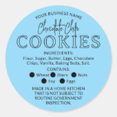 Blue Black Chocolate Cookies Cottage Law Sticker (Voorkant)