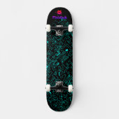 Blue Black Cyber Persoonlijk Skateboard (Voorkant)