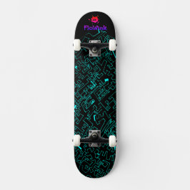 Blue Black Cyber Persoonlijk Skateboard
